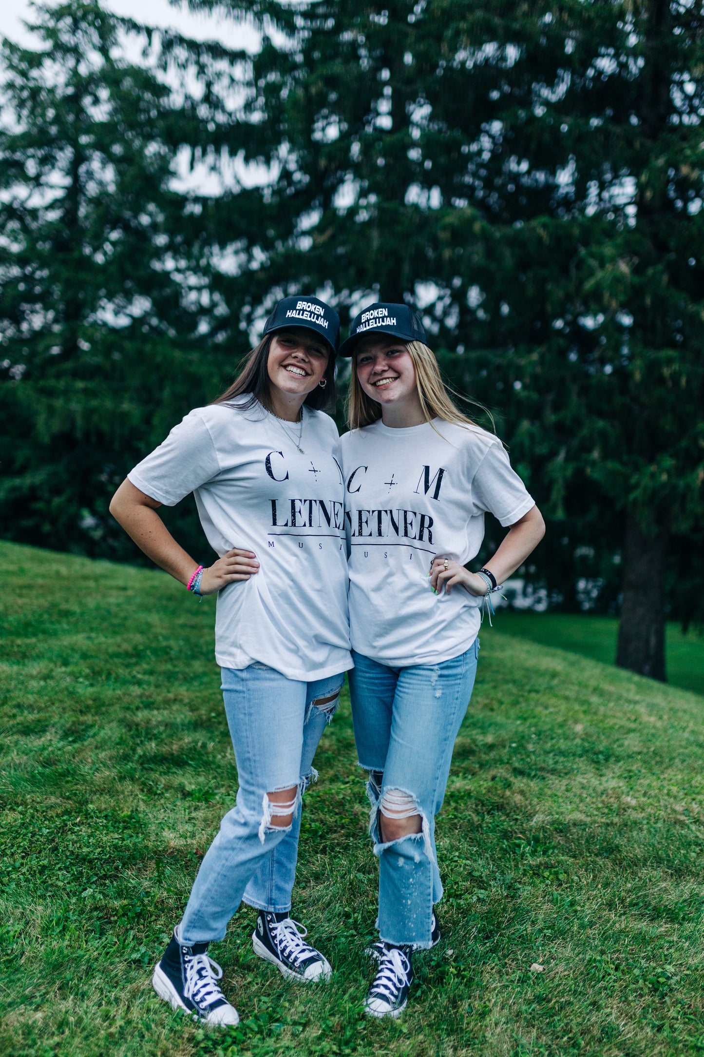 White Logo Tee